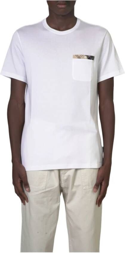 Barbour Klassieke Logo Zak T-shirt White Heren