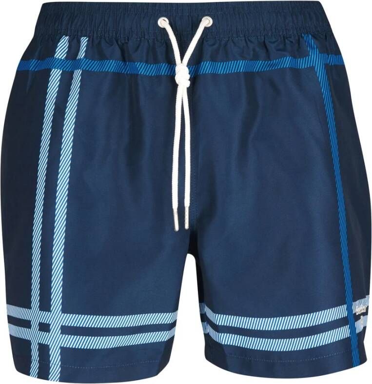 Barbour Korte shorts Blauw motief zwemkleding Blauw Heren