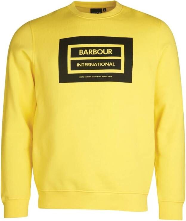 Barbour Legacy Logo Sweatshirt Yellow Heren