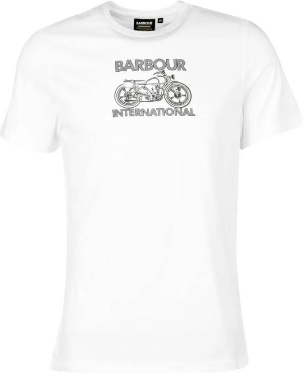 Barbour Lens T-Shirt White-M White Heren