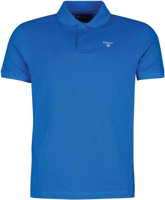 Barbour Logo Polo Shirt Blauw Heren