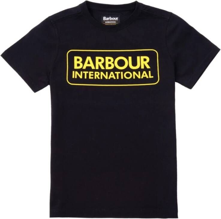 Barbour Logo-Print T-Shirt Stijl ID: 36827-1900026 Zwart Heren