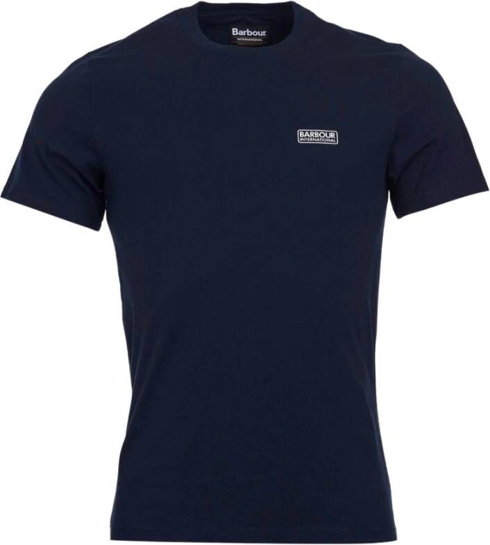 Barbour Logo T-shirt blauw Mts0141 Apparel Ny39 Blauw Heren