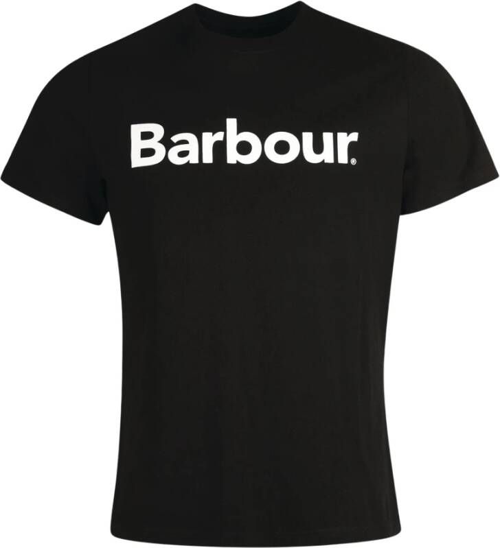Barbour Logo Tee Black Channory T-Shirt Zwart Heren