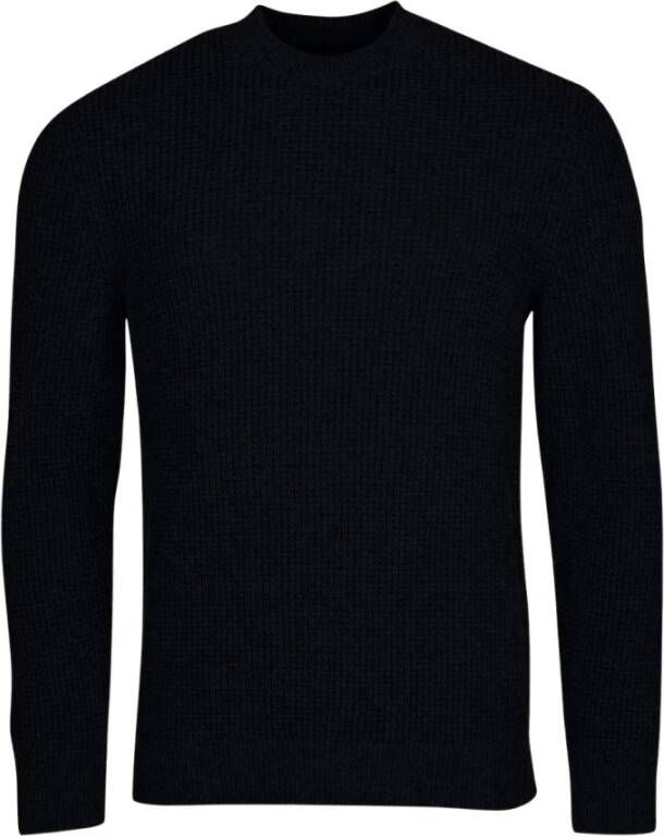 Barbour Heren wollen mix ronde hals trui Black Heren