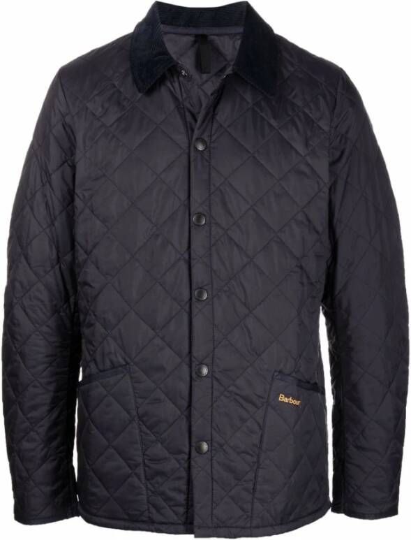 Barbour Marineblauwe gewatteerde regenjas Blauw Heren