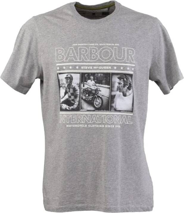 Barbour McQueen Bedrukt T-shirt Grijs Heren