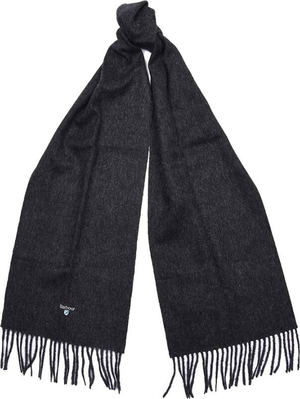 Barbour Minimalistische Wollen Sjaal A23 Grijs Heren
