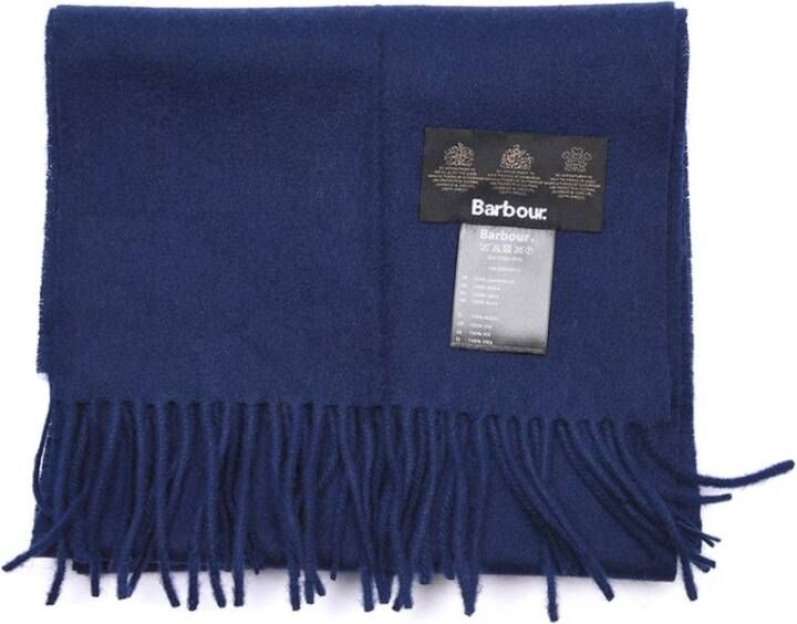 Barbour Minimalistische Wollen Sjaal Blauw Dames