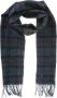 Barbour Multicolor Geruite Tartan Lamswollen Sjaal Zwart Heren - Thumbnail 1