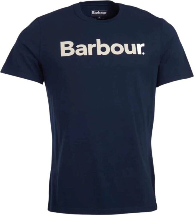 Barbour Logo Tee New Navy-M Essentieel heren T-shirt Blue Heren