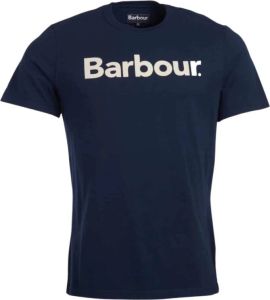 Barbour Navy Logo T-shirt voor Heren Blauw Heren