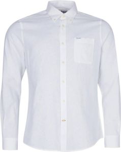 Barbour Witte Op Maat Gemaakte Overhemd met Borstzak Wit Heren