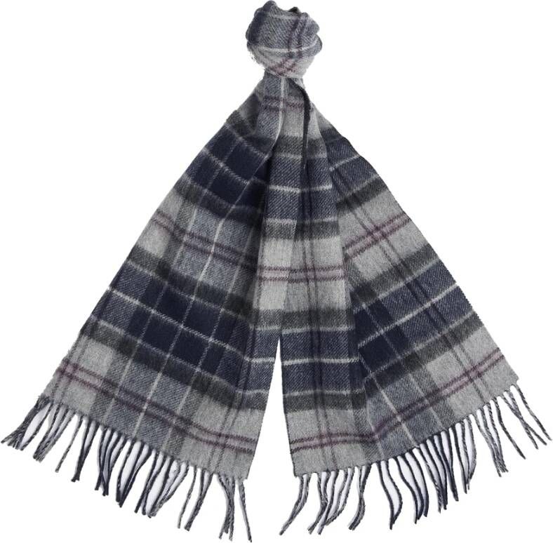 Barbour Omkeerbare wollen sjaal met tartan design Zwart Heren