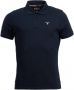 Barbour Navy Tartan Piqué Polo Shirt Blauw Heren - Thumbnail 1