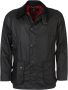 Barbour Lange Zwarte Herenjas met Afneembare Capuchon Black Heren - Thumbnail 1