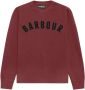 Barbour Prep Logo Crew Sweatshirt in Merlot Rood Heren - Thumbnail 1