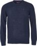 Barbour Blauwe Trui met Klassieke Ronde Hals en Opvallend Design Blue Heren - Thumbnail 1