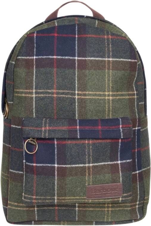 Barbour Tartan-Check Gevilte Rugzak Brown Unisex