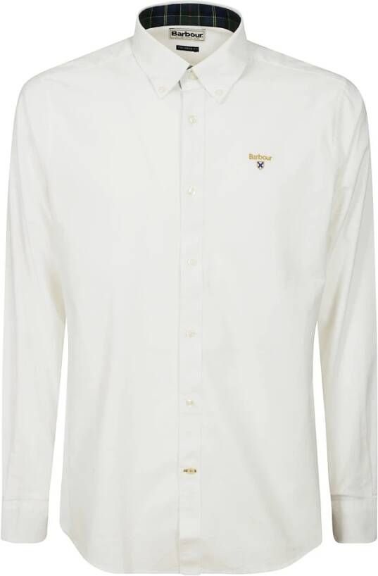 Barbour Witte Tartan Overhemd met Knoopsluiting White Heren