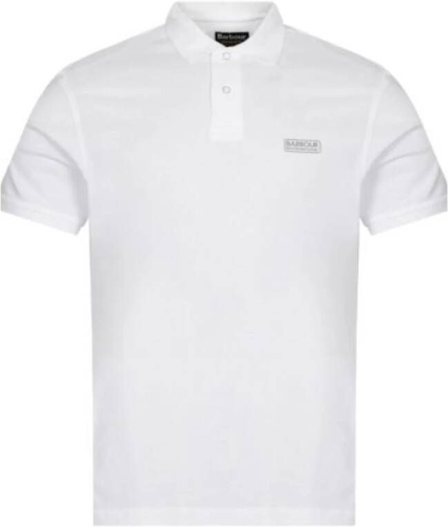 Barbour Heren Polo met Front Print Logo White Heren