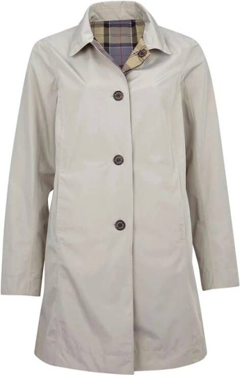 Barbour Single-Breasted Coats Beige Dames