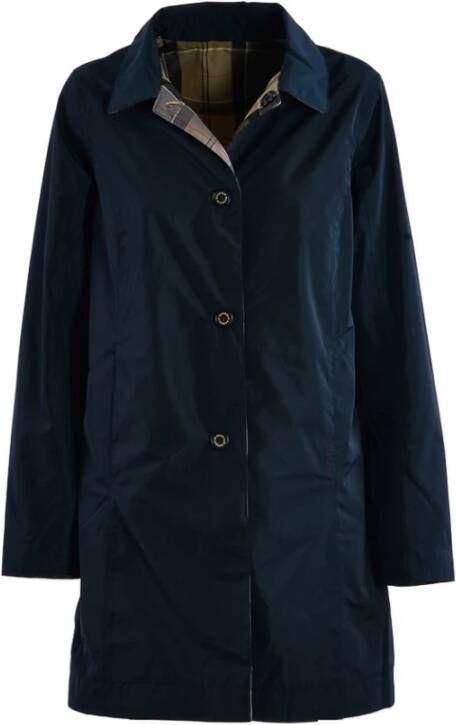 Barbour Single-Breasted Coats Blauw Dames