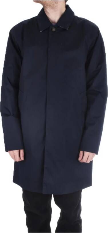 Barbour Single-Breasted Coats Blauw Heren