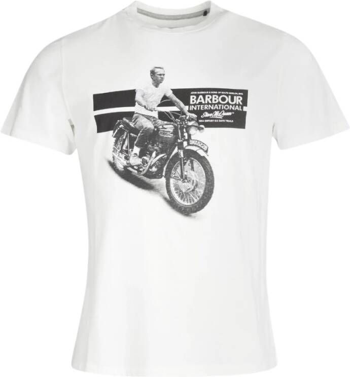 Barbour Steve McQueen Chase T-Shirt White Heren