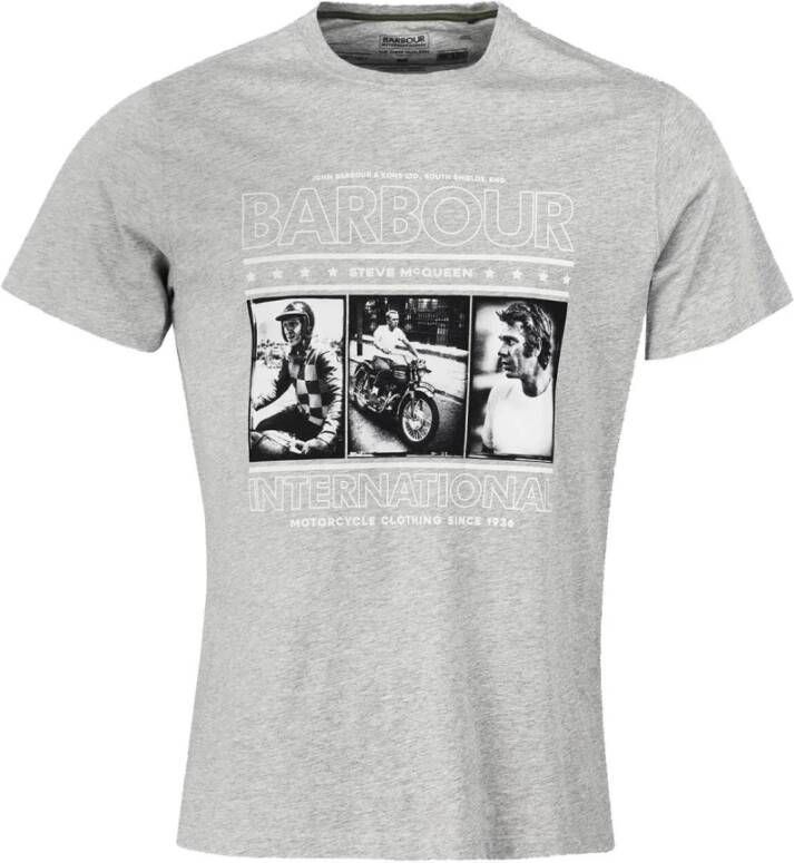 Barbour Steve McQueen Geïnspireerd T-Shirt Grijs Heren