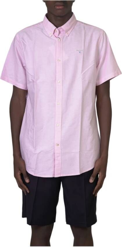 Barbour Stijlvol Comfortabel Kortemouw Overhemd voor Heren Roze Heren