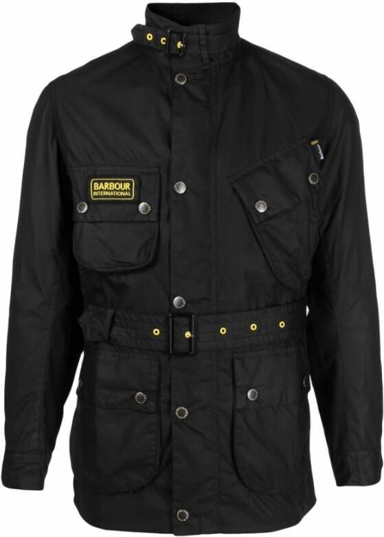 Barbour Stijlvolle B.Intl Lichtgewicht Gewaxte Jas Zwart Heren