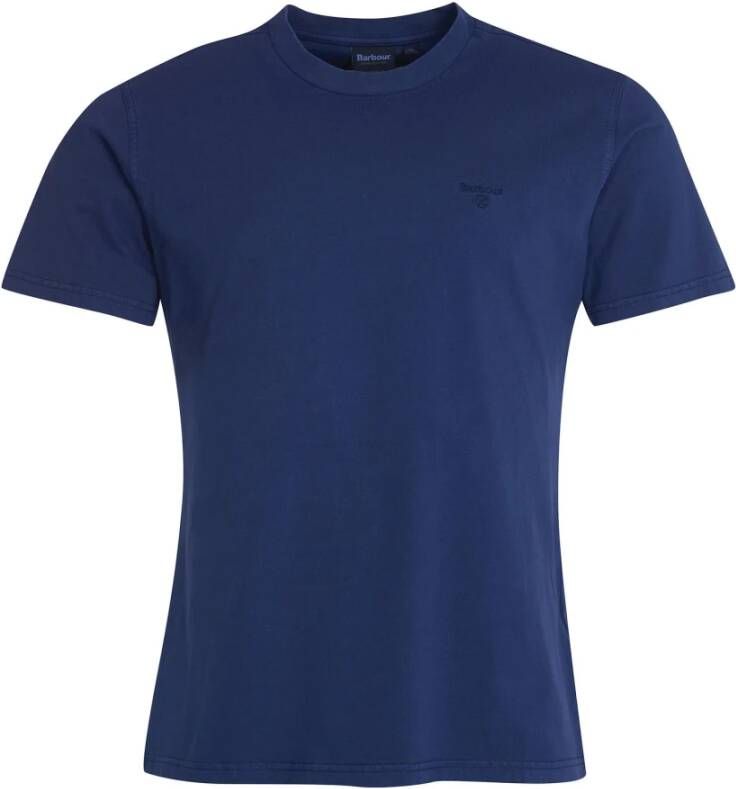 Barbour Stijlvolle Garment Dyed T-Shirt Blauw Heren