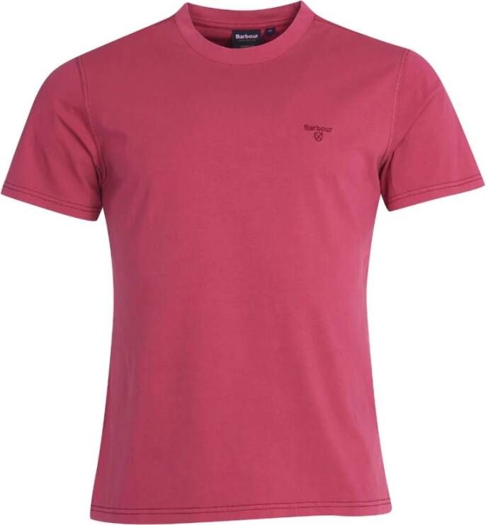 Barbour Stijlvolle Garment Dyed T-Shirt Roze Dames