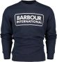 Barbour Navy Sweatshirt met Groot Logo Klassieke Stijl Blauw Heren - Thumbnail 1