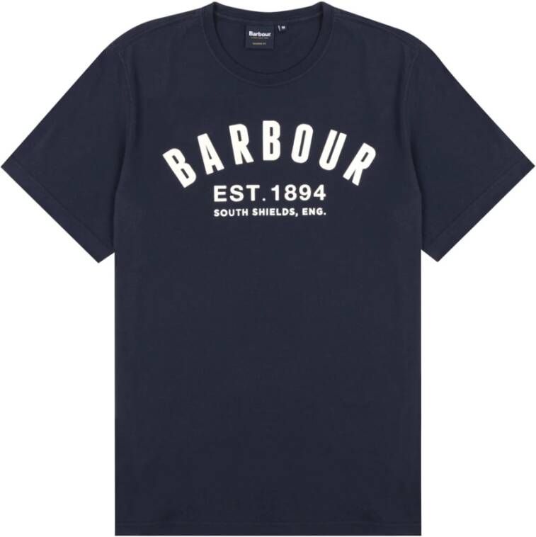 Barbour Vintage Logo T-Shirt Navy-L Blauw Heren