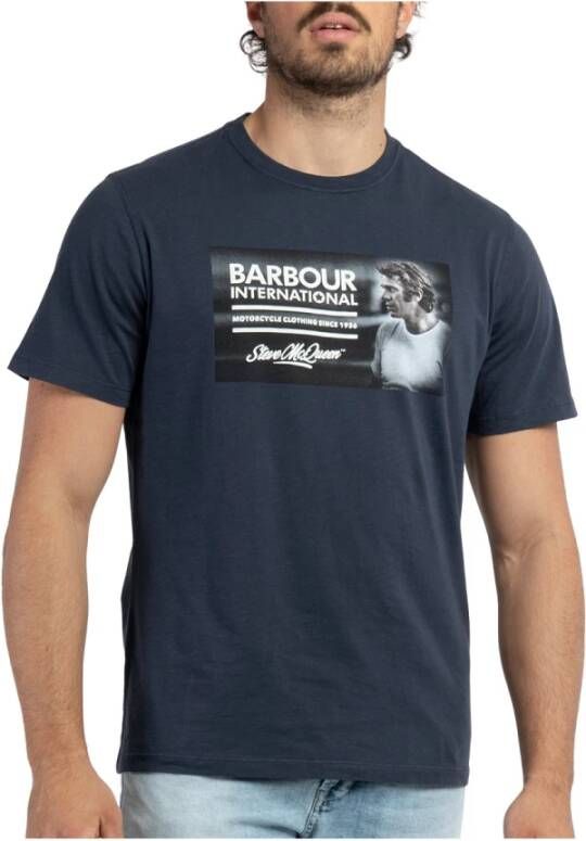Barbour T-shirts Blauw Heren