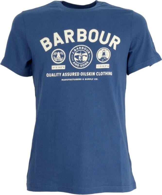 Barbour T-shirt Keelson Tee Insignia MTS0959Bu77 Blauw Dames