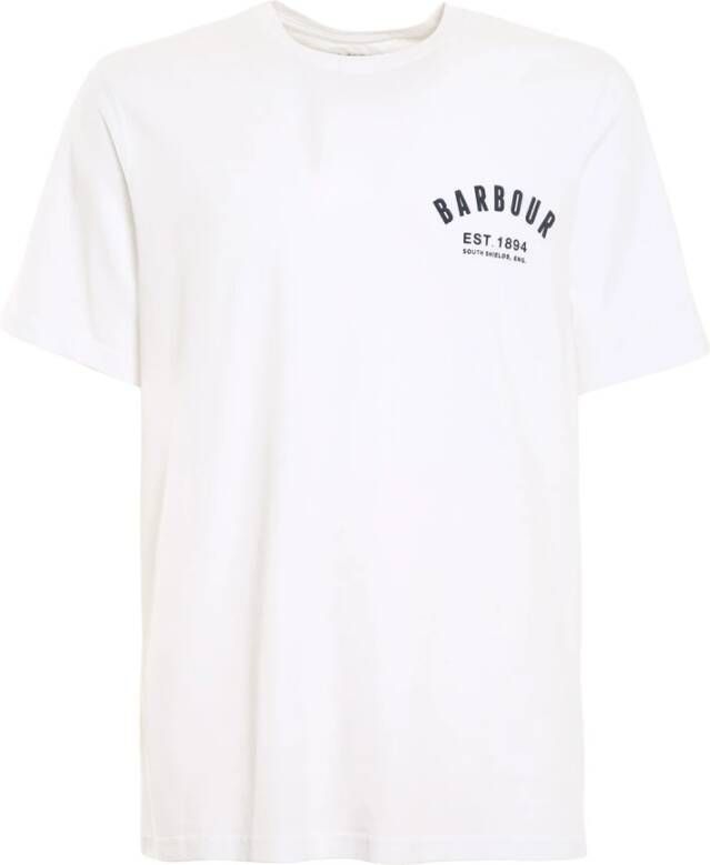 Barbour T-Shirt Klassieke Stijl White Heren