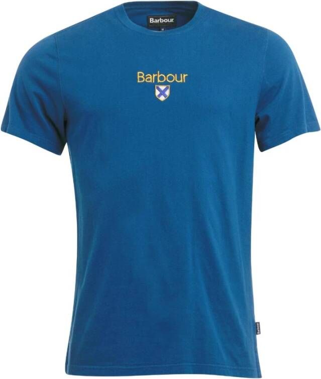 Barbour T-shirt met geborduurd wapenschild Blauw Heren