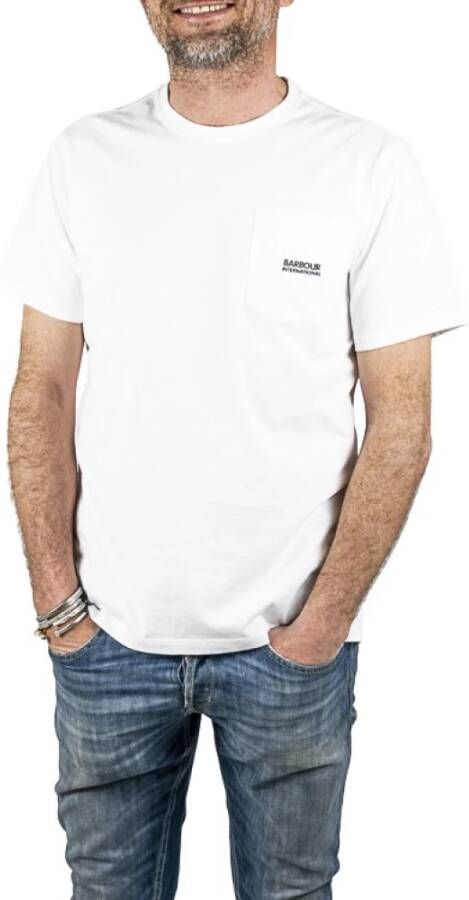 Barbour Heren T-shirt van hoge kwaliteit Mts1053 Wh11 23Ss Wit Heren