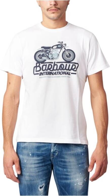Barbour T-shirt White Heren