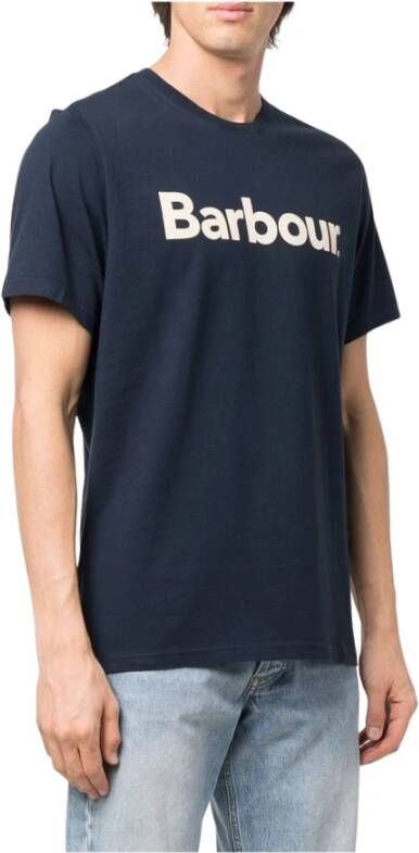Barbour T-Shirts Blauw Heren