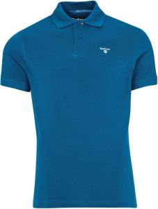 Barbour Tartan Pique Polo Shirt Blauw Heren