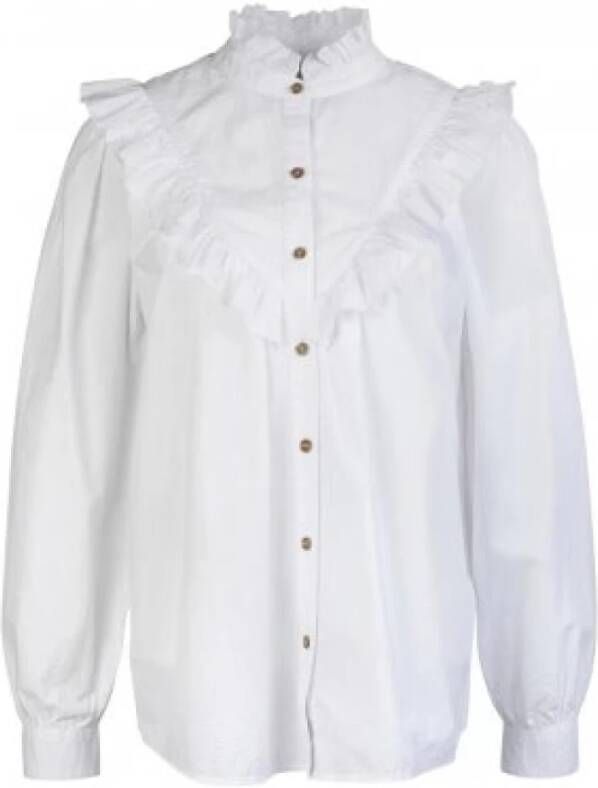 Barbour Tijdloze Klassieke Dames Seersucker Overhemd White Dames