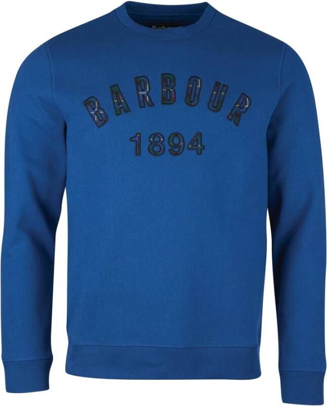Barbour Trainingsshirt Aangesloten Bemanning Blauw Heren