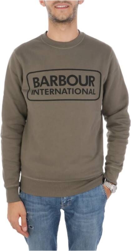 Barbour Trainingsshirt Kh71 Groot Logo Sweat Bruin Heren