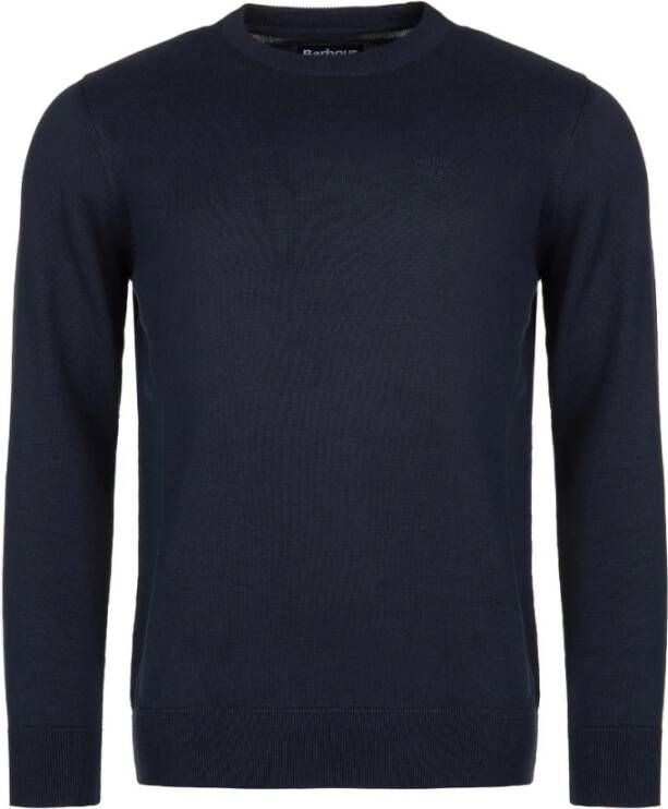 Barbour Trui met Ronde Hals Blauw Heren