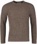 Barbour trui ronde hals beige geprint merinowol - Thumbnail 1