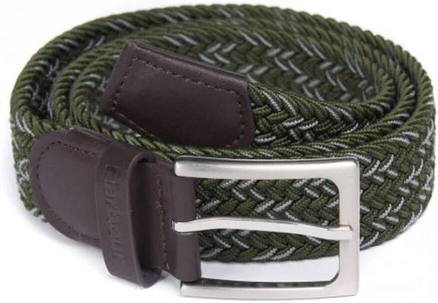 Barbour Tweekleurige elastische riem Groen Heren